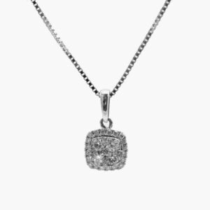 ゴールドオーバーレイ ダイヤモンドアクセント イニシャルネックレス