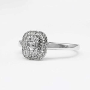 スターリングシルバーのインフィニティX.Oダイヤモンドリング