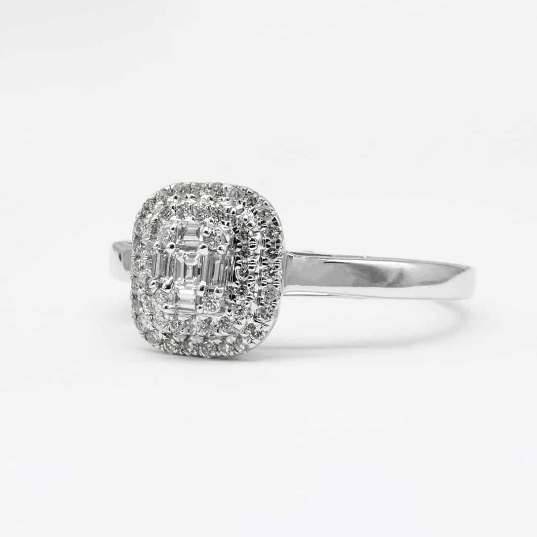 スターリングシルバーのインフィニティX.Oダイヤモンドリング